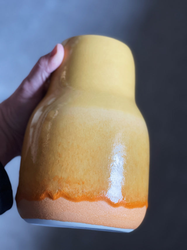 HORIZON large vase - lemon/tangerine