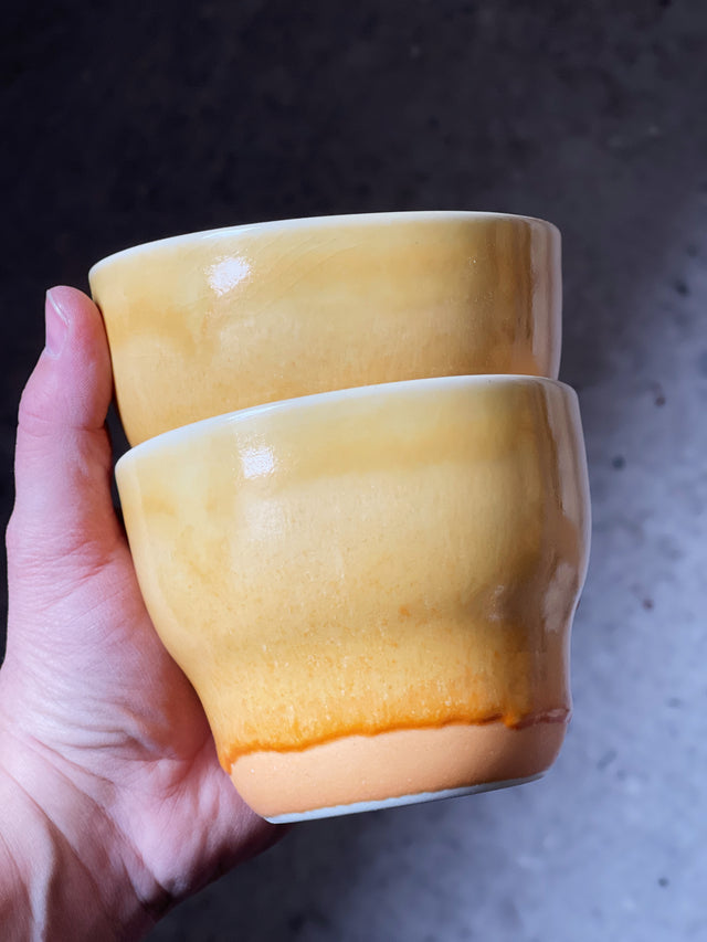 HORIZON large cup - lemon/tangerine